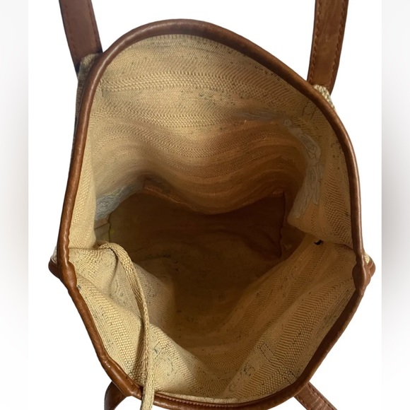 FREE PEOPLE Floral Embroidered Boho shoulder Bag|  Oversized |Beige |Vegan Trim - Picture 3 of 13